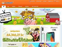 Tablet Screenshot of lotto24.dk