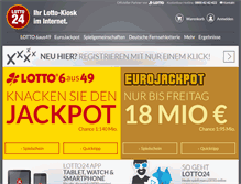 Tablet Screenshot of lotto24.de